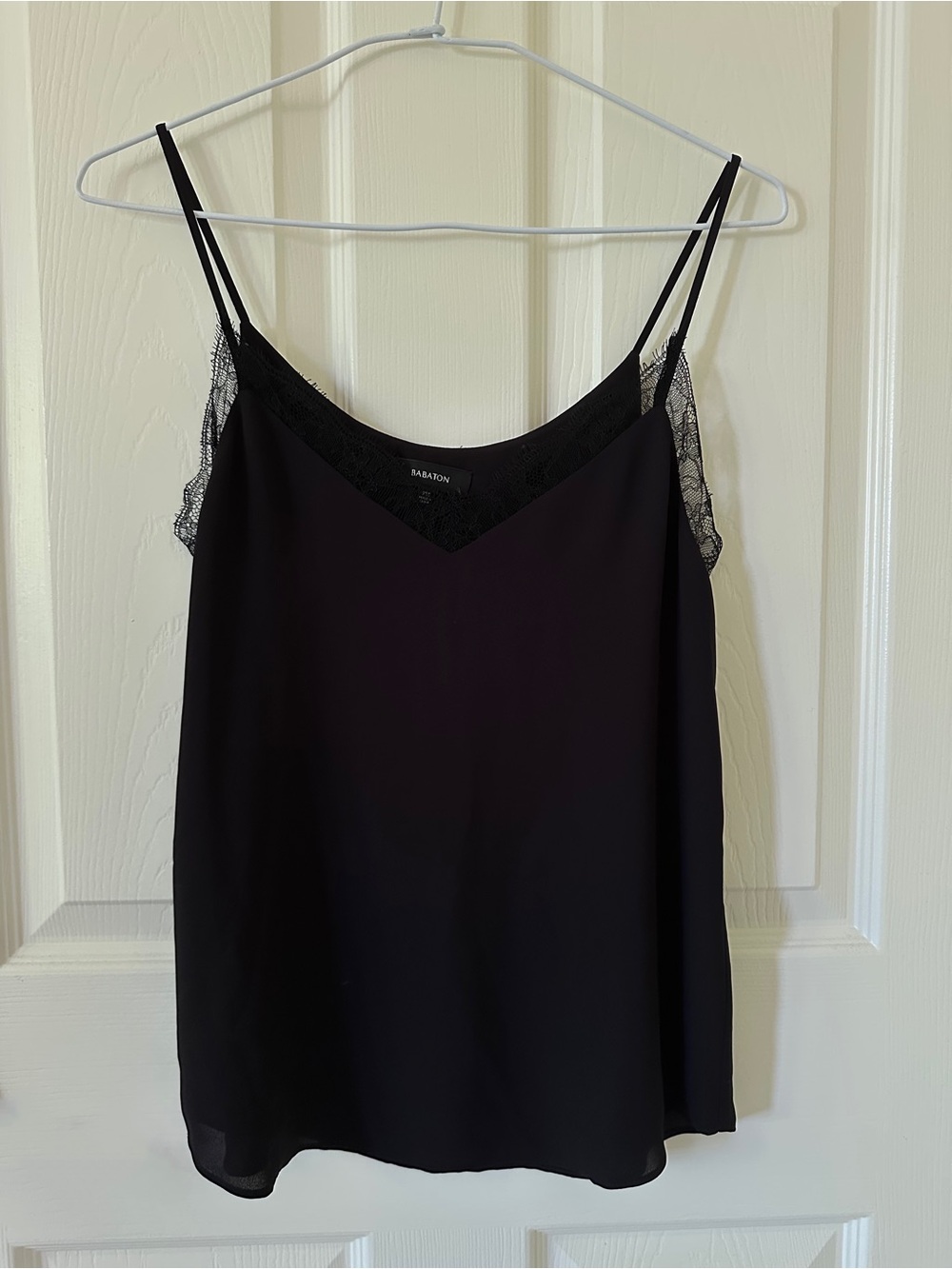 Babaton Black Lace-Trim Cami